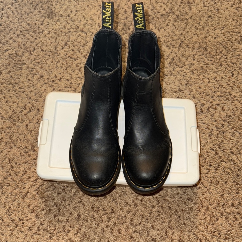 Dr. Martens Black Leather Chelsea 2976 Boots